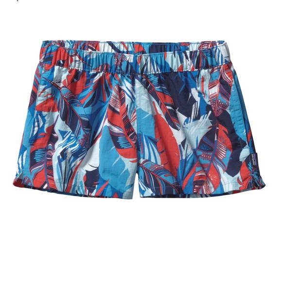 Patagonia Pants - PATAGONIA Barely Baggies Shorts 2 1/2” Wild Paradise Catalyst Blue Medium‎